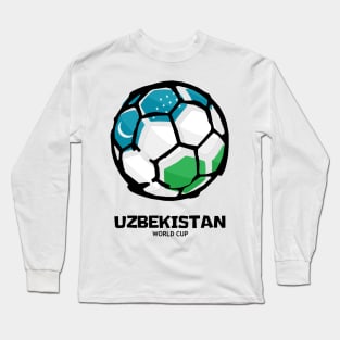 Uzbekistan Football Country Flag Long Sleeve T-Shirt